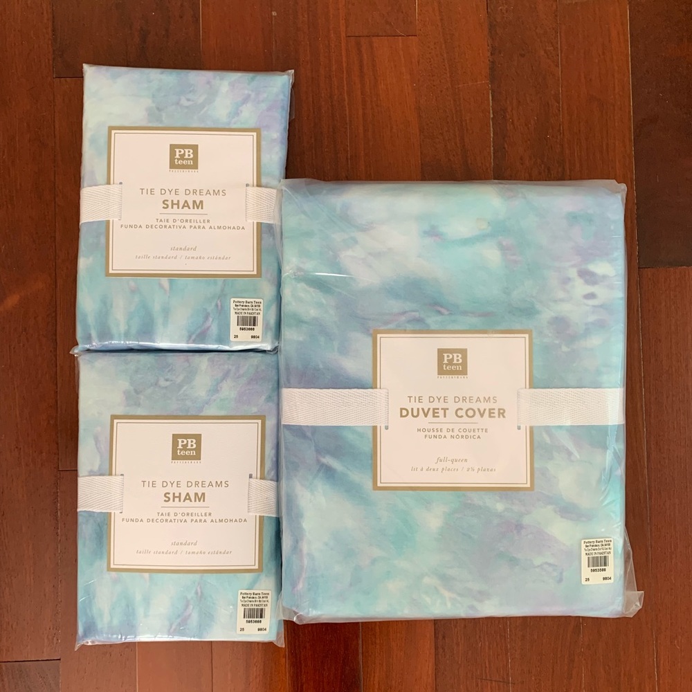 PB Teen duvet cover & shams